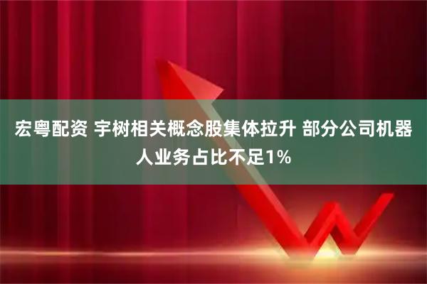 宏粤配资 宇树相关概念股集体拉升 部分公司机器人业务占比不足1%